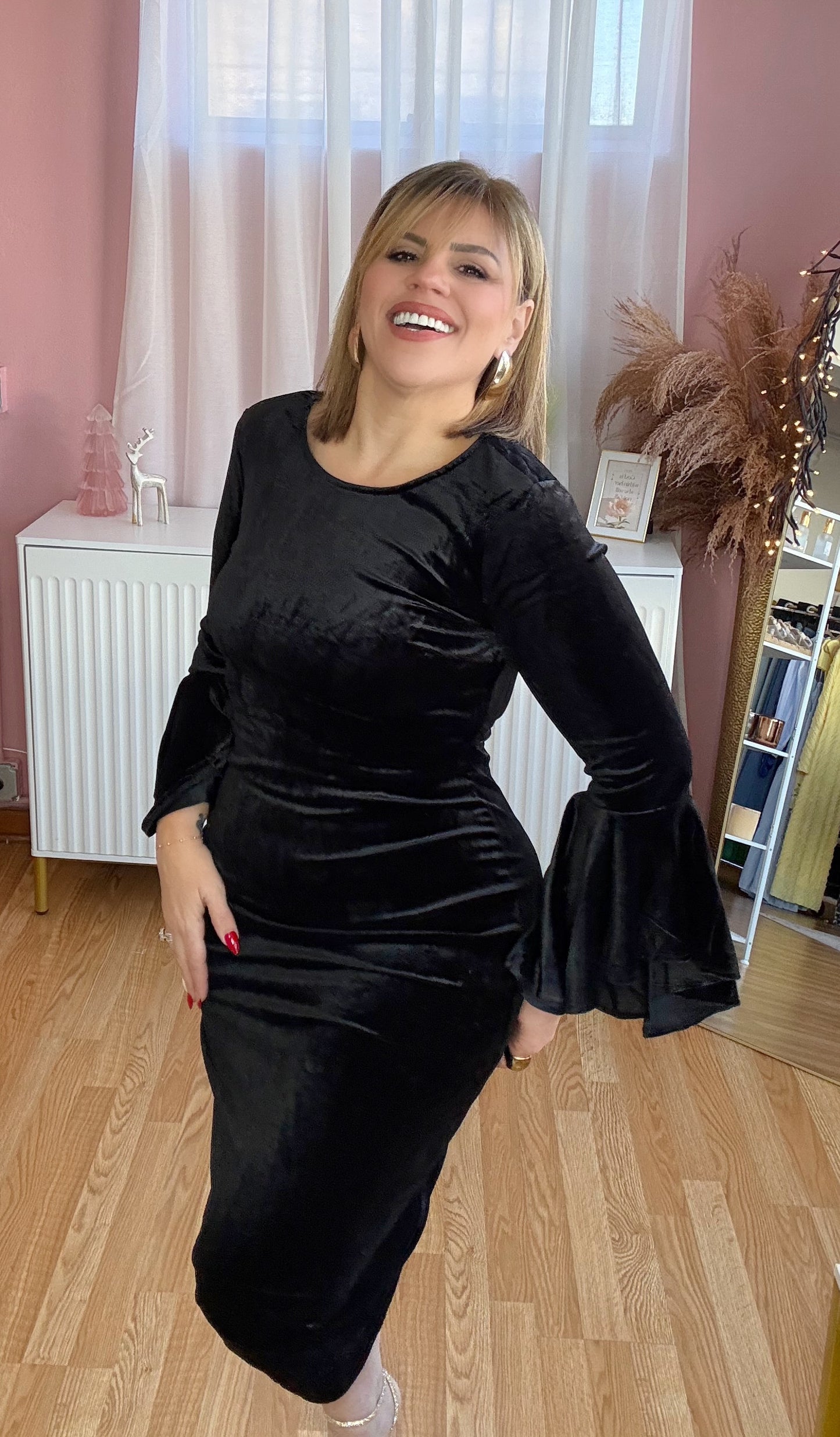 Black Velvet Mermaid Gown