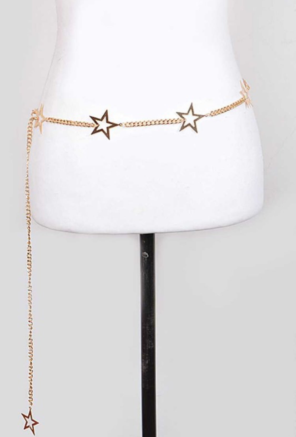 Gold Star Charm Chain Belt