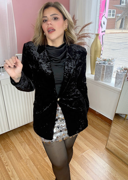 Silver Sequin Miniskirt