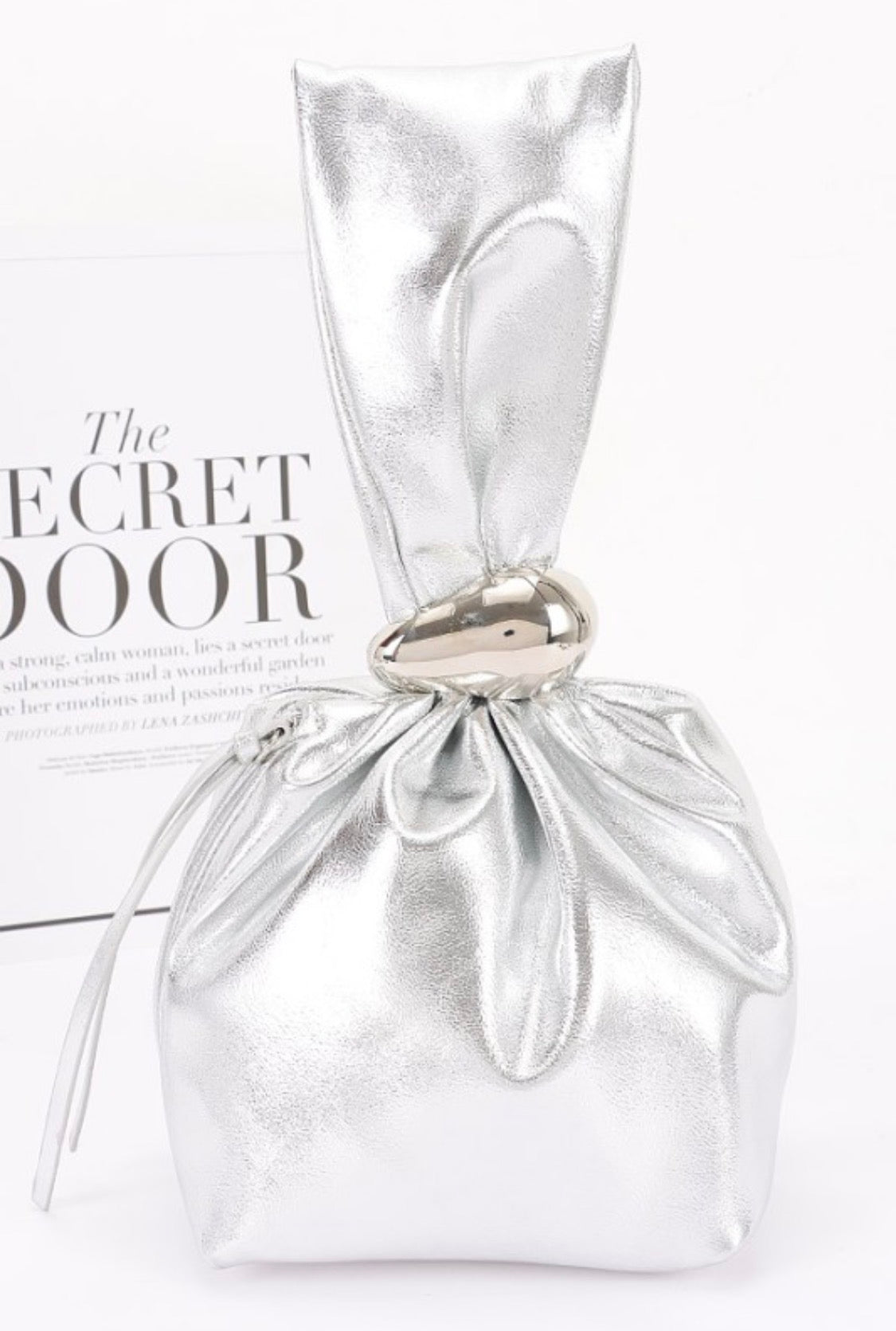 Faux Leather Wrist Bag