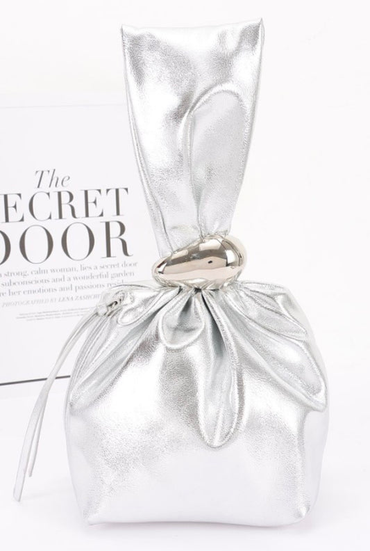 Faux Leather Wrist Bag