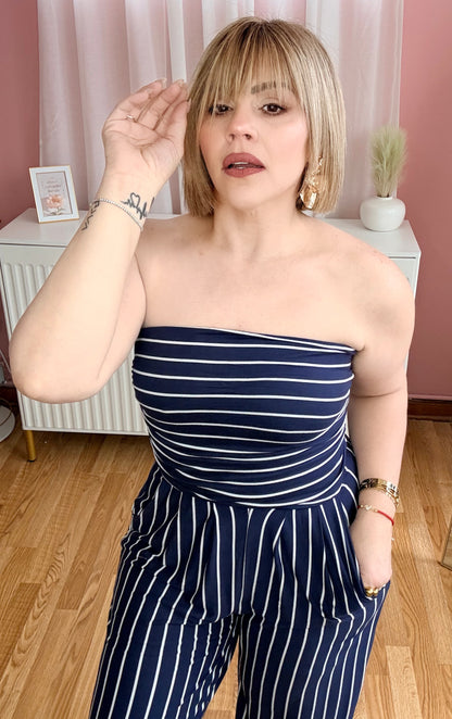 The Capri Striped Jumpsuit