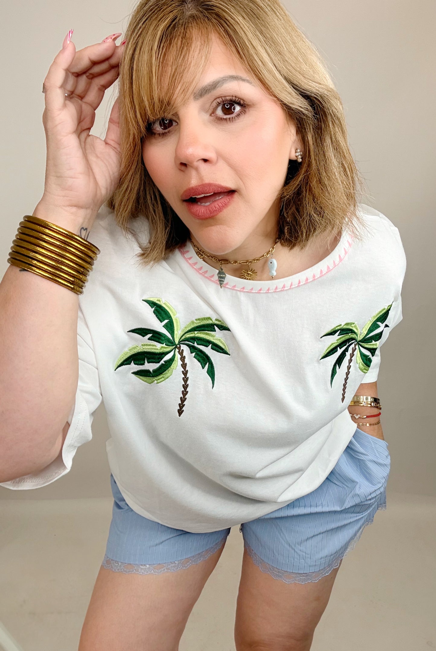 Palm Tree Oversized Graphic Tee