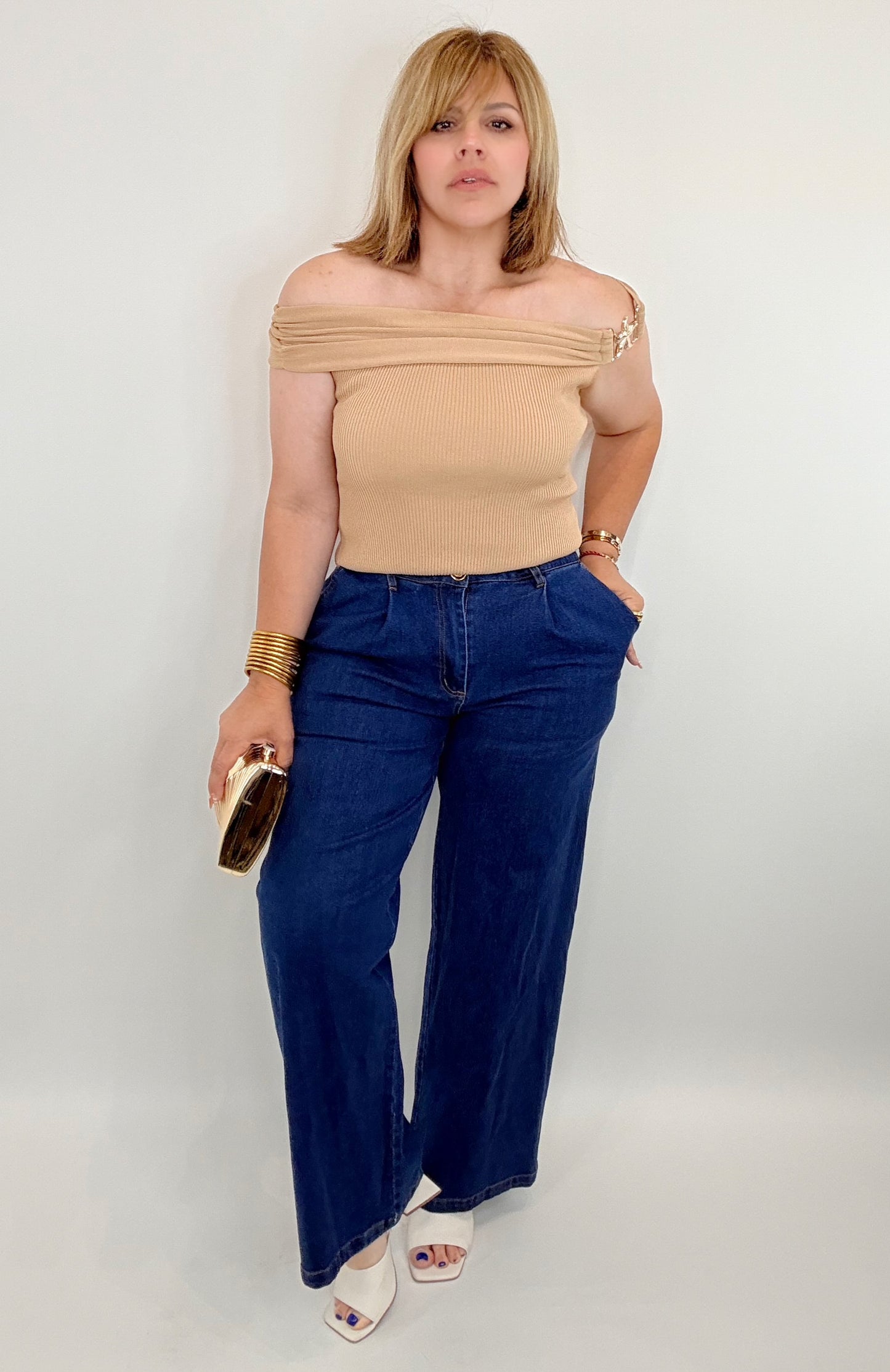 Monaco Pleated Jeans