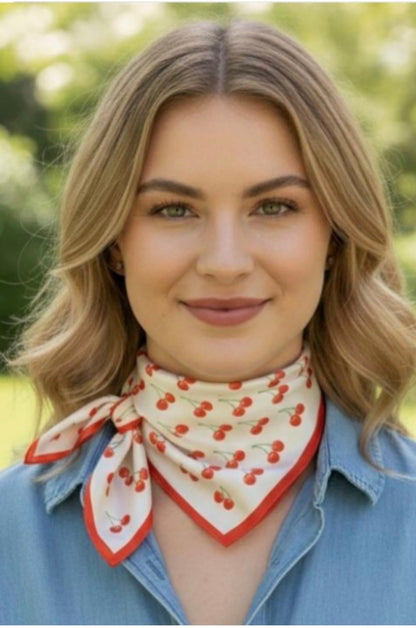 Cherry Crush Satin Scarf