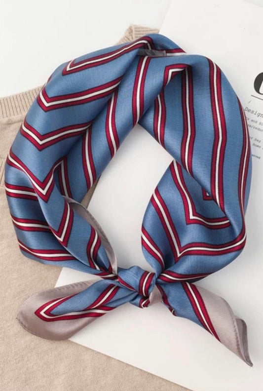 Striped Satin Scarf