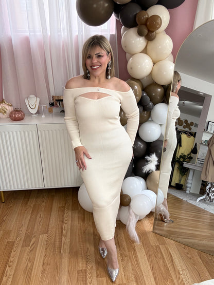 The Gianna Ribbed Knit Maxi Dress