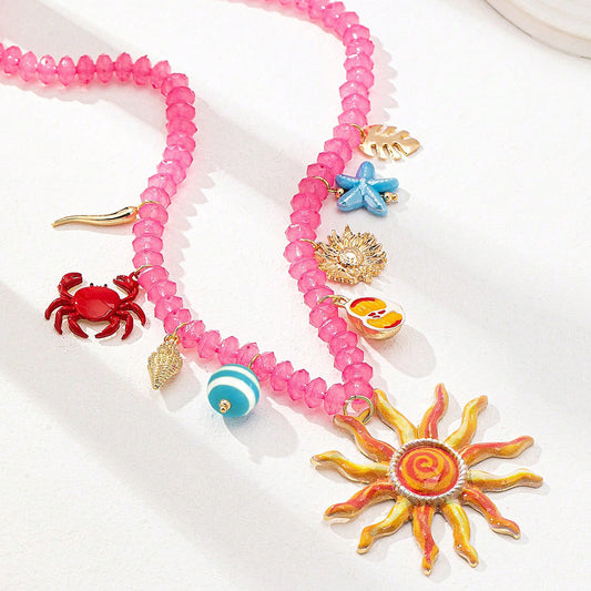 Tropical Escape Chunky Beaded Necklace