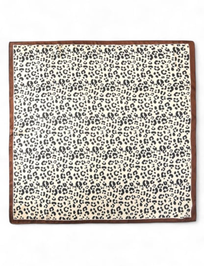 Cheetah Print Silky Square Bandana Scarf