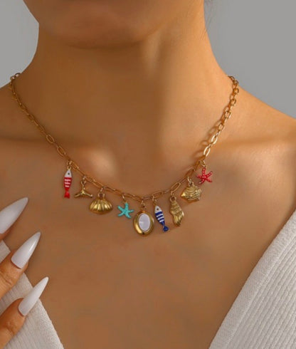 Coastal Charm Gold Necklace