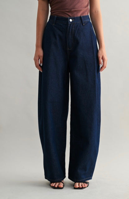 Midnight Drift Pleated Jeans