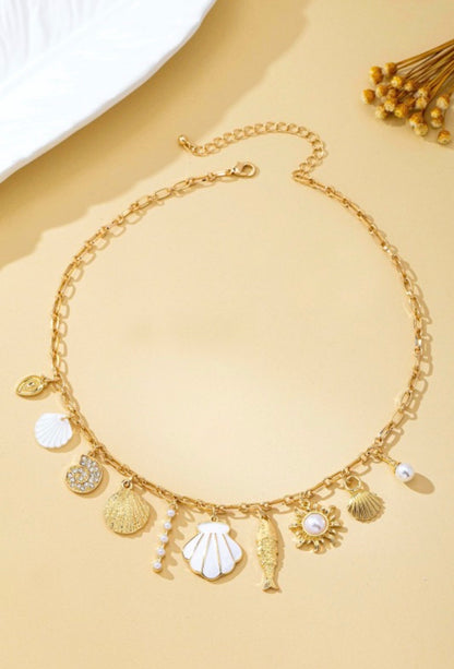 Golden Coast Charm Necklace