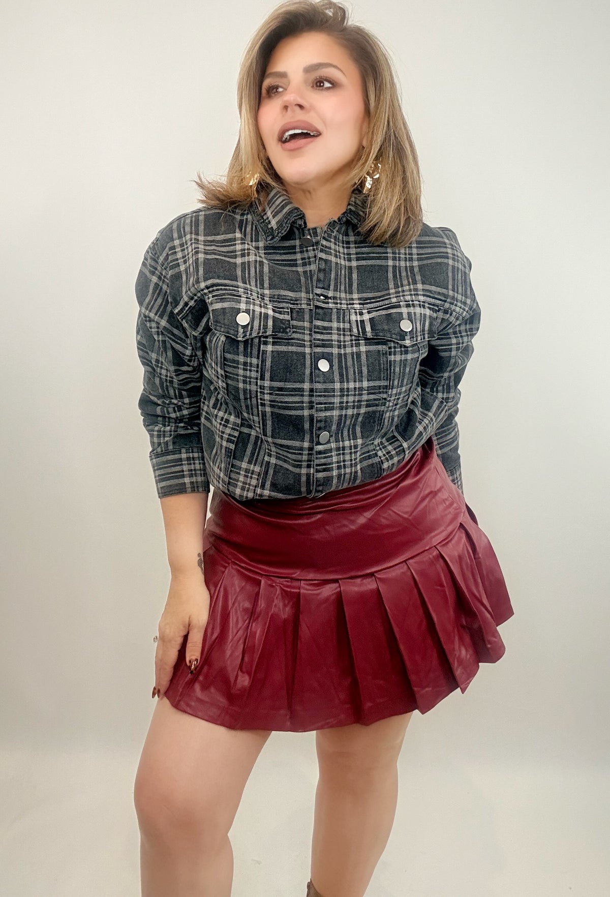 The Sutton Plaid Denim Jacket