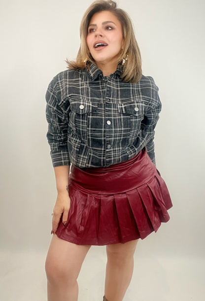The Sutton Plaid Denim Jacket