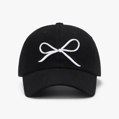 Embroidered Bow Coquette Hat Cap