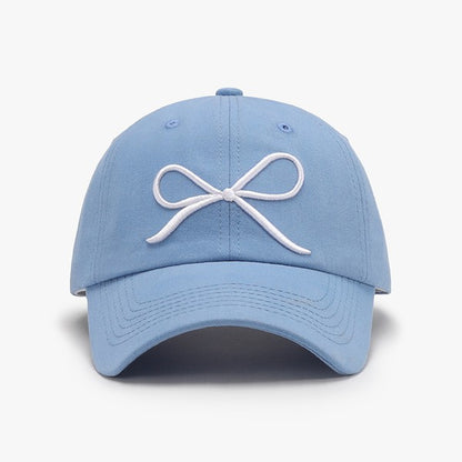 Embroidered Bow Coquette Hat Cap