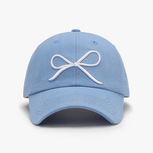 Embroidered Bow Coquette Hat Cap