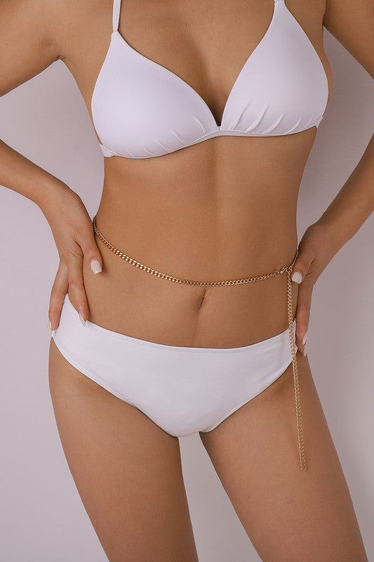 Metal Body Waist Chain Silver