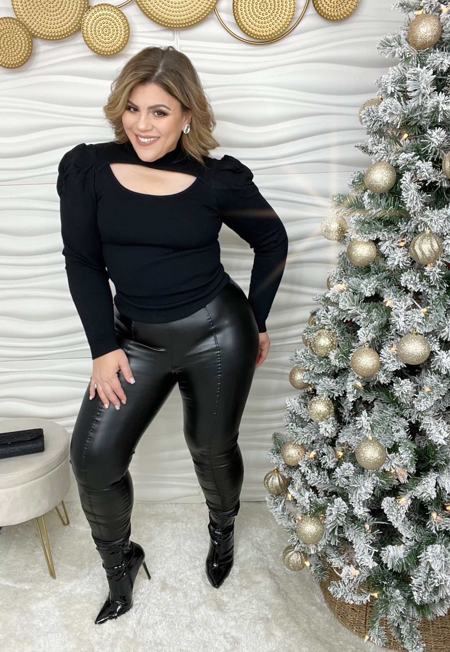 Thalia Faux Leather Leggins