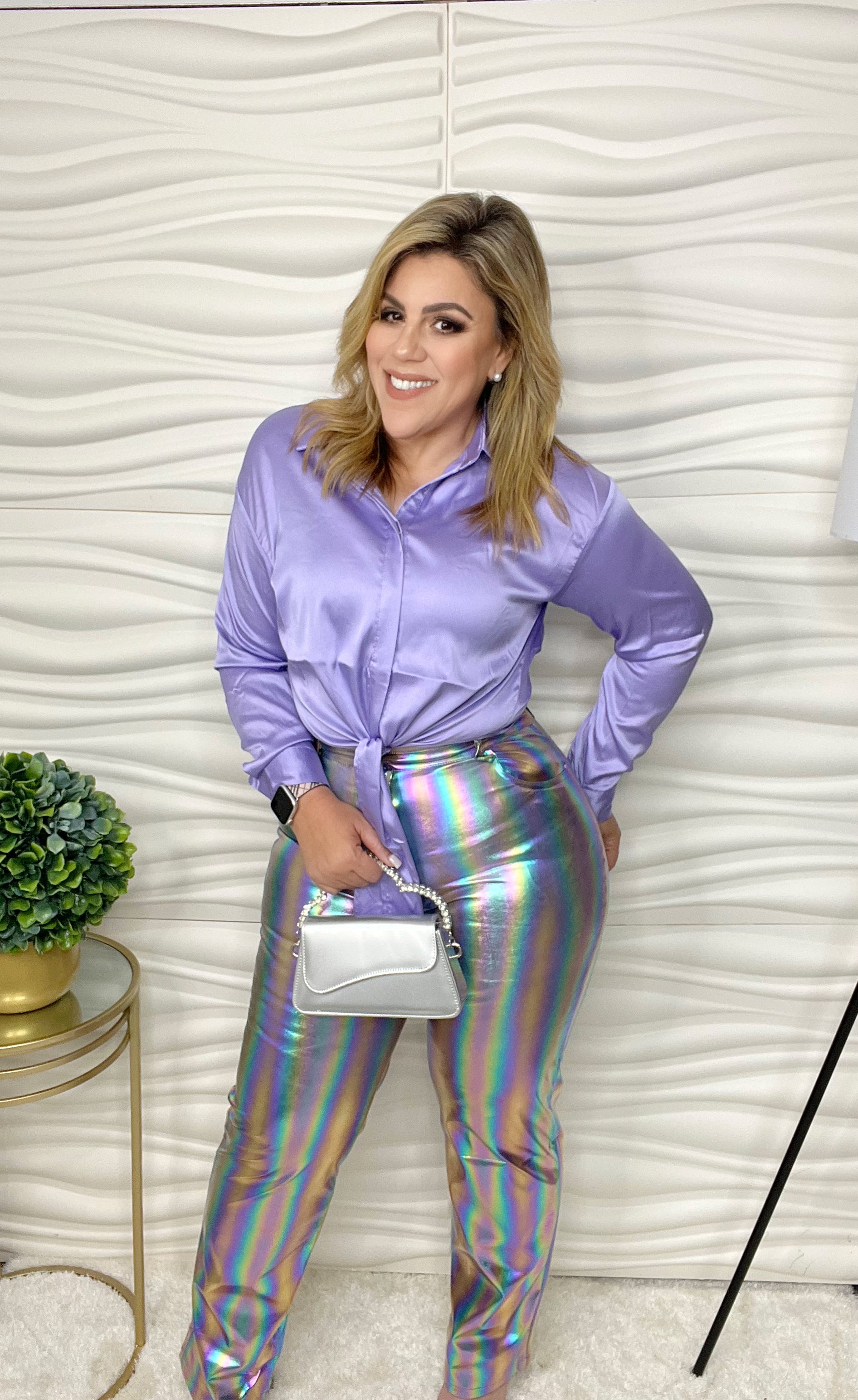 Rainbow online leather pants